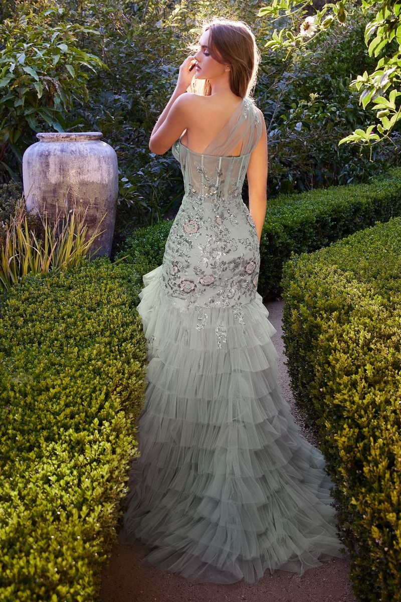 Sage Andrea & Leo A1260 Tiered Prom Formal Sequin Long Dress for $230.0 ...
