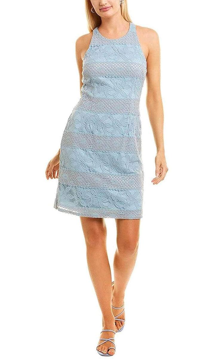 Adrianna Papell AP1D104164 Crew Neck Racer Shortk Lace Dress