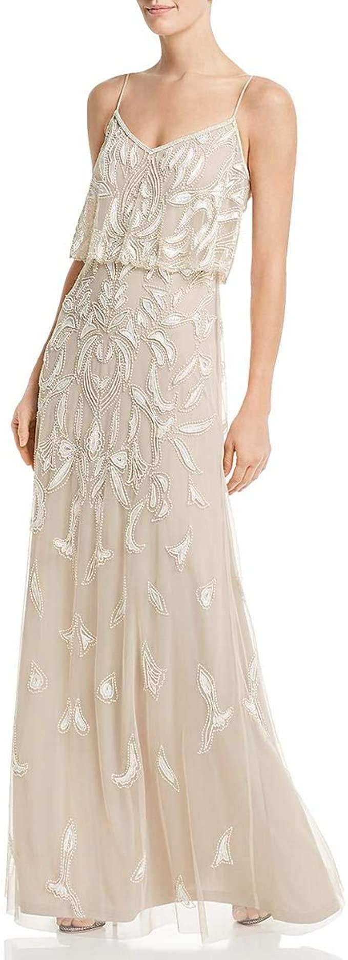 Adrianna Papell Formal Beaded Long Dress AP1E205376 - The Dress Outlet