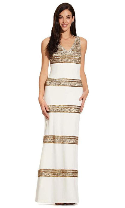 Adrianna Papell Formal Long Fitted Dress AP1E206786 - The Dress Outlet