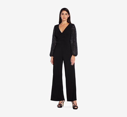 Adrianna Papell  Formal Ruched Jumpsuit AP1E206642 - The Dress Outlet