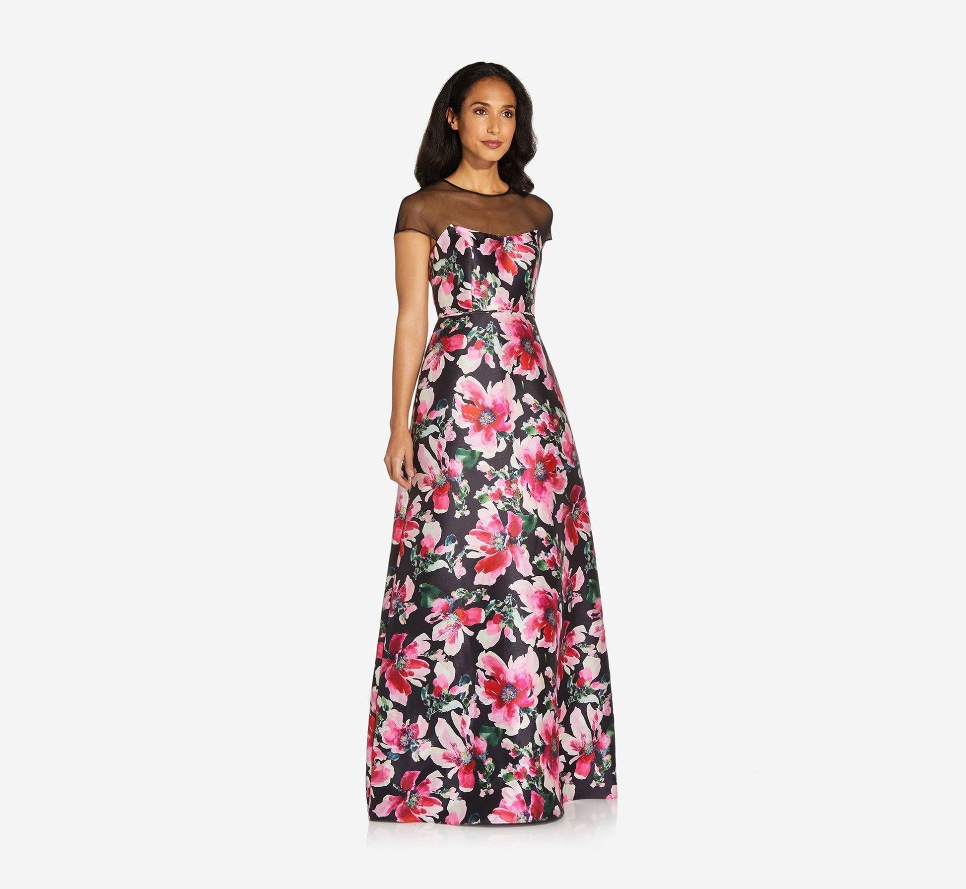 Adrianna Papell AP1E207836 Long Floral Formal Dress