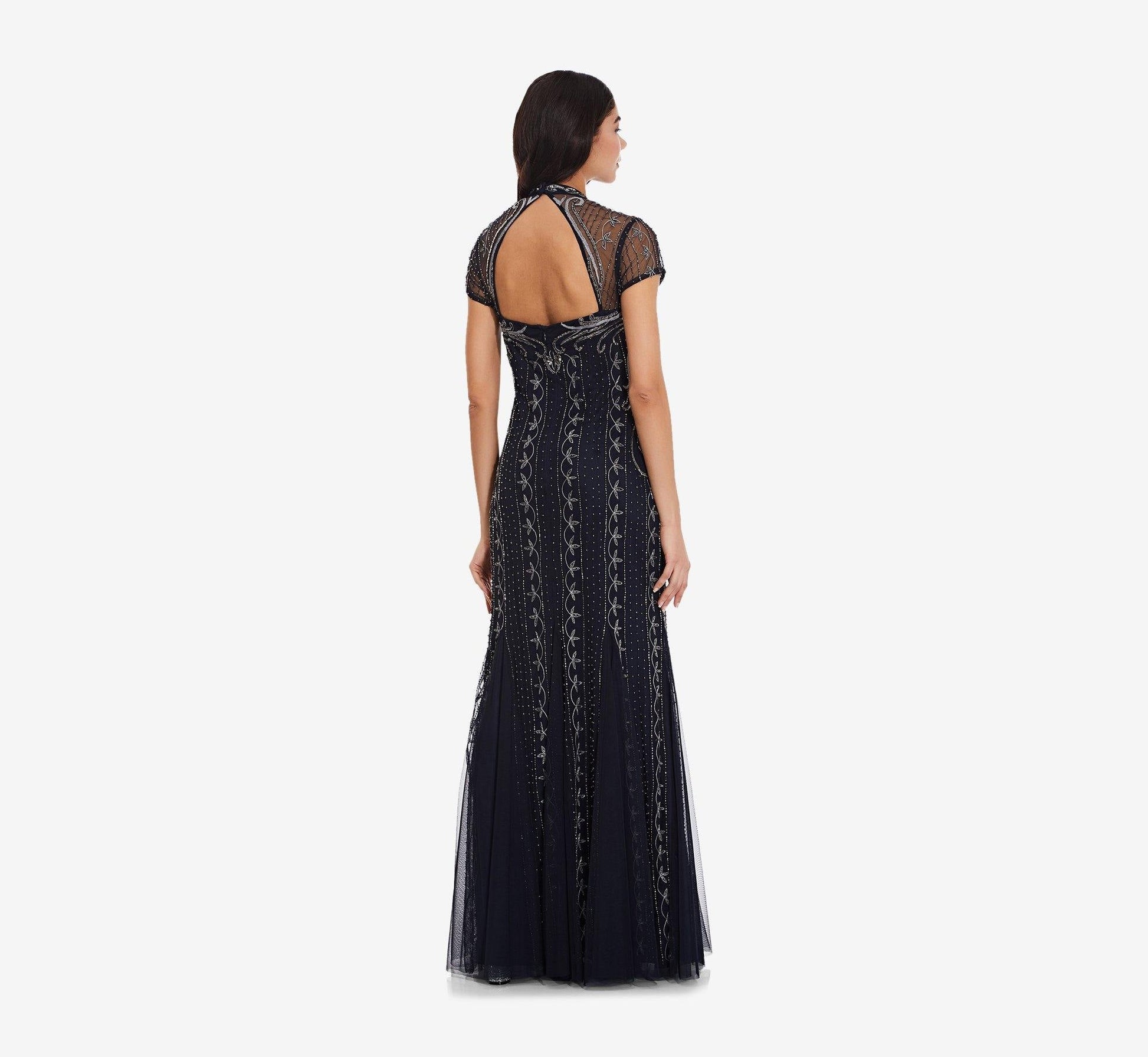 Adrianna Papell Long Formal Beaded Dress AP1E207147 - The Dress Outlet