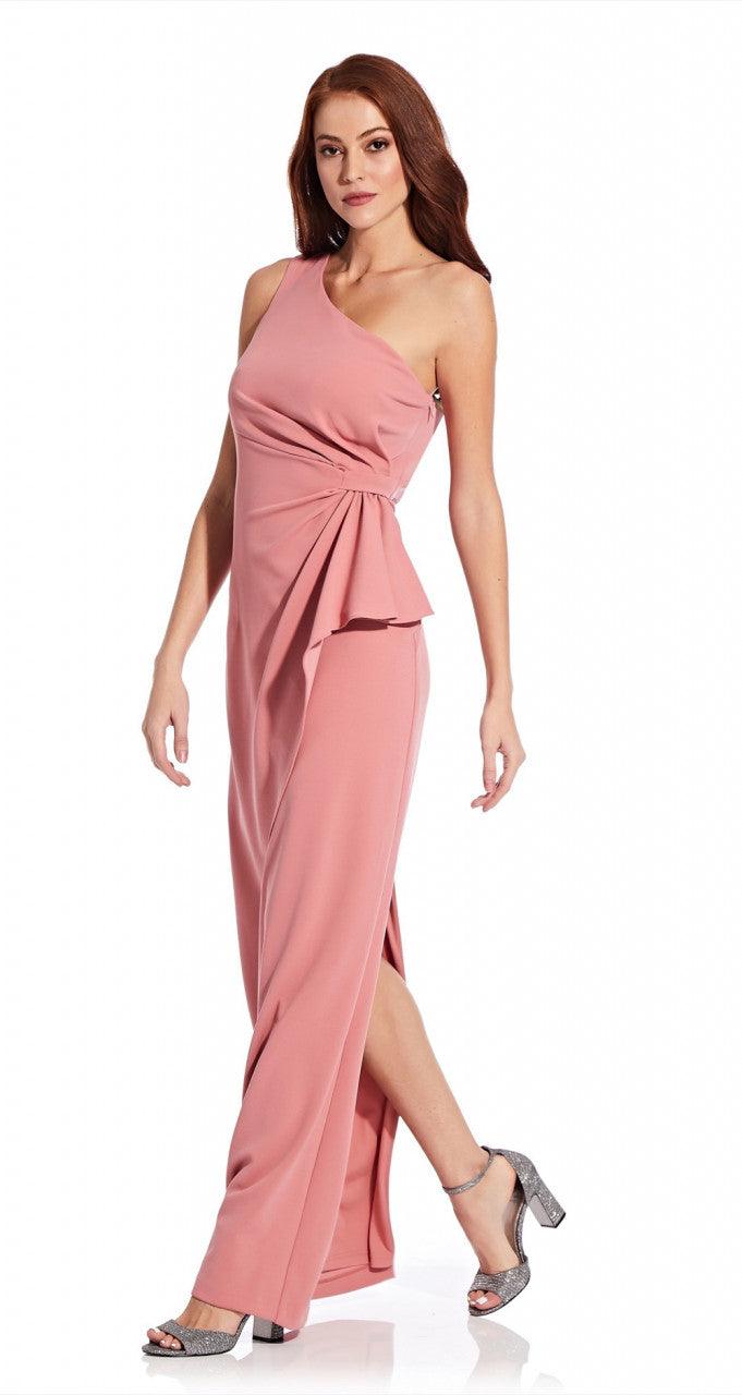 Adrianna Papell Long Formal Draped Gown AP1E206931 - The Dress Outlet