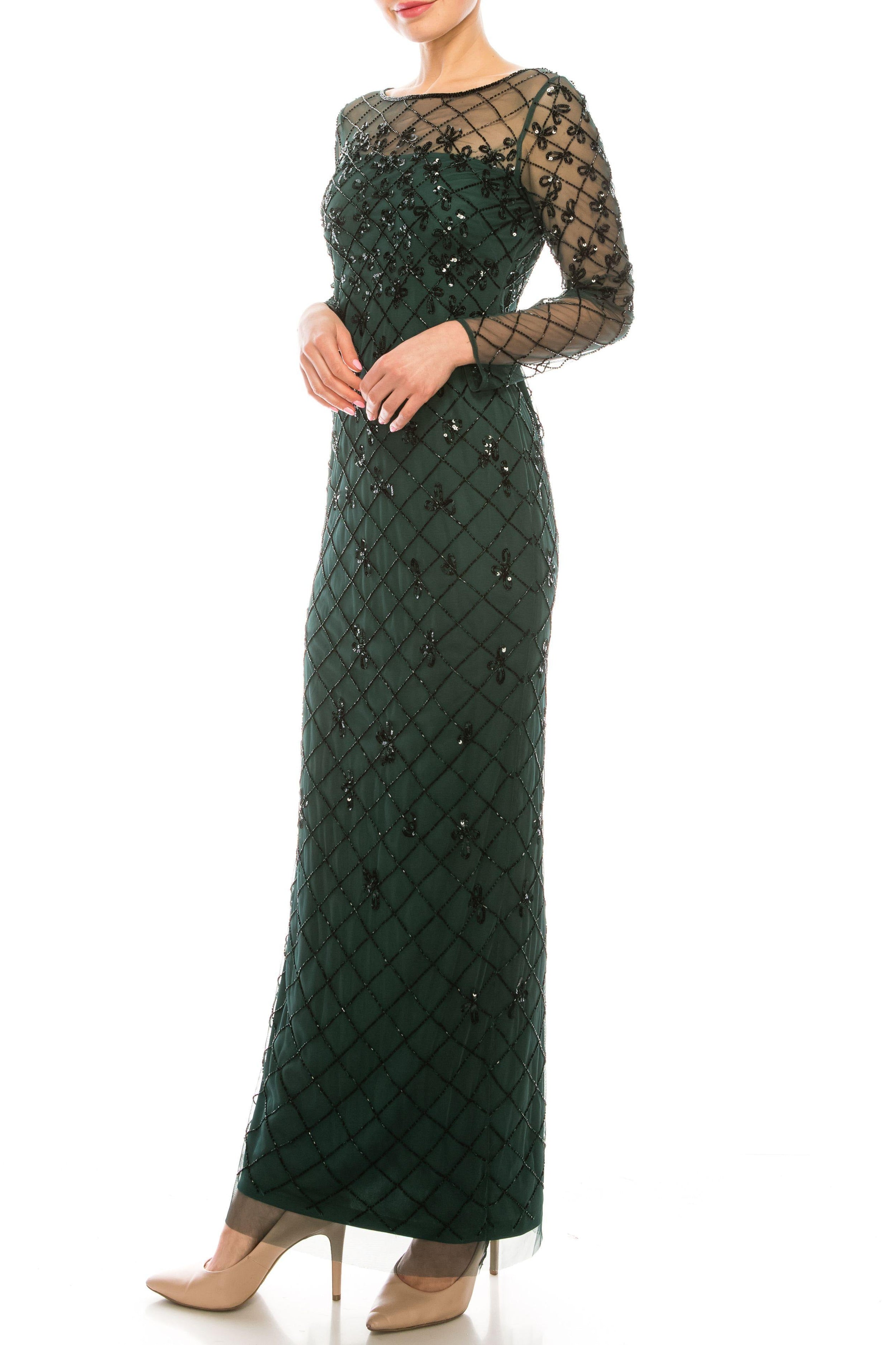 Adrianna Papell Long Formal Evening Gown AP1E206544 - The Dress Outlet