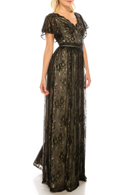 Adrianna Papell AP1E211224 Long Formal Lace Evening Dress main image 0