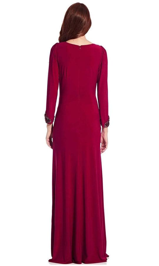 Adrianna Papell Long Sleeve Beaded Dress AP1E207011 - The Dress Outlet