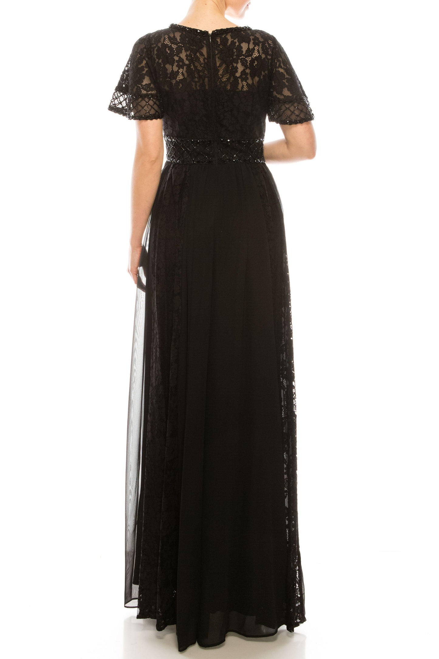 Aidan Mattox Long Formal Beaded Dress MD1E204601 - The Dress Outlet