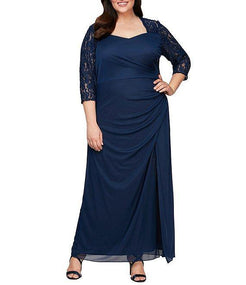 Navy Alex Evenings AE84122363W Long Mother of the Bride Dress W for $79 ...