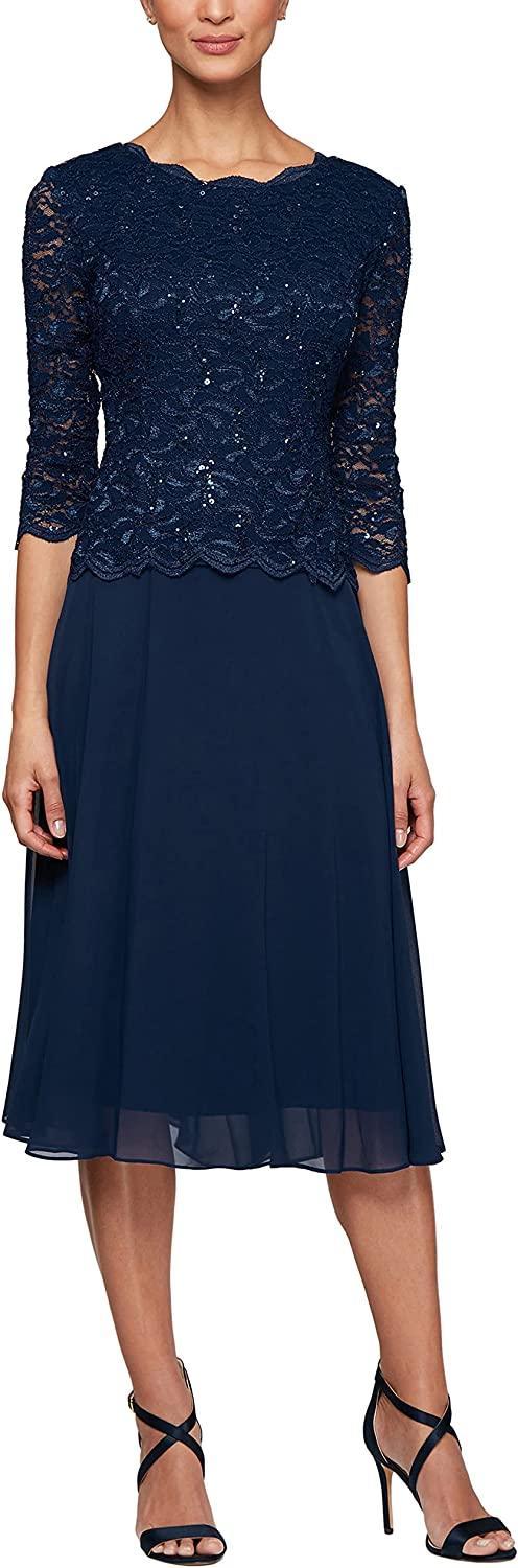 Navy Alex Evenings AE1121796 Short Mother of the Bride Dress for $44.99 ...