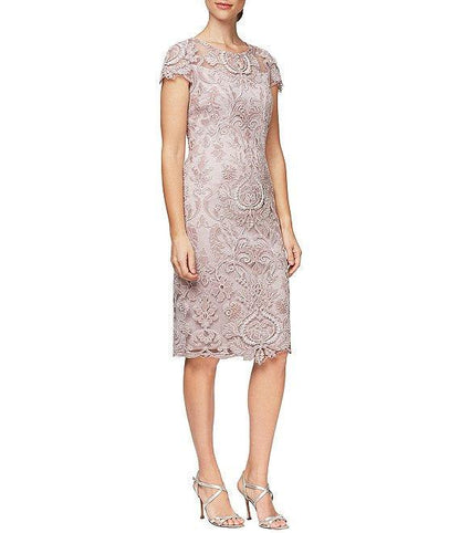 Alex Evenings Cap Sleeve Cocktail Dress 82171036 - The Dress Outlet