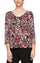 Alex Evenings Cowl 3/4 Sleeve Neck Blouse 83211539 - The Dress Outlet