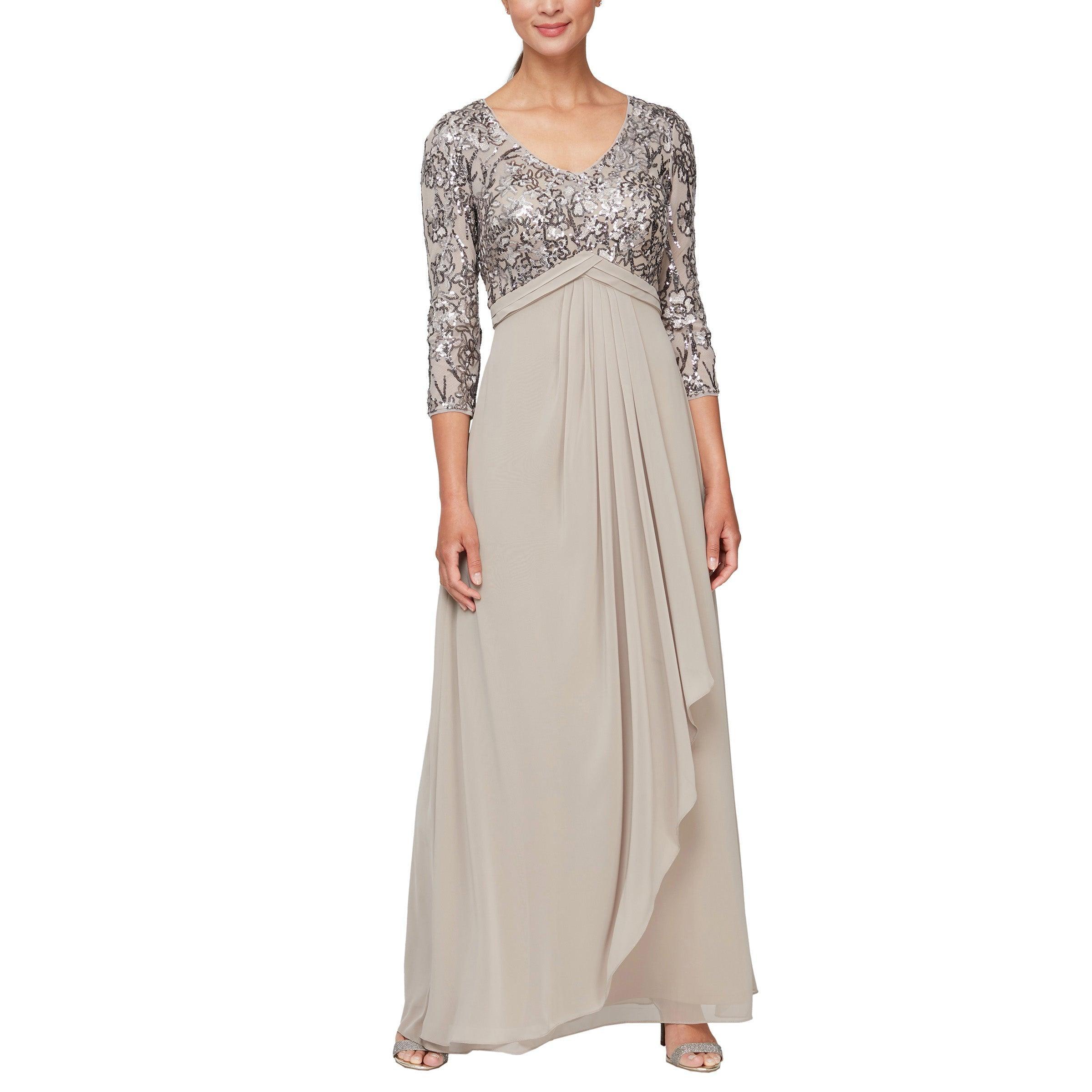 Navy Alex Evenings AE8196784 Formal Long Dress