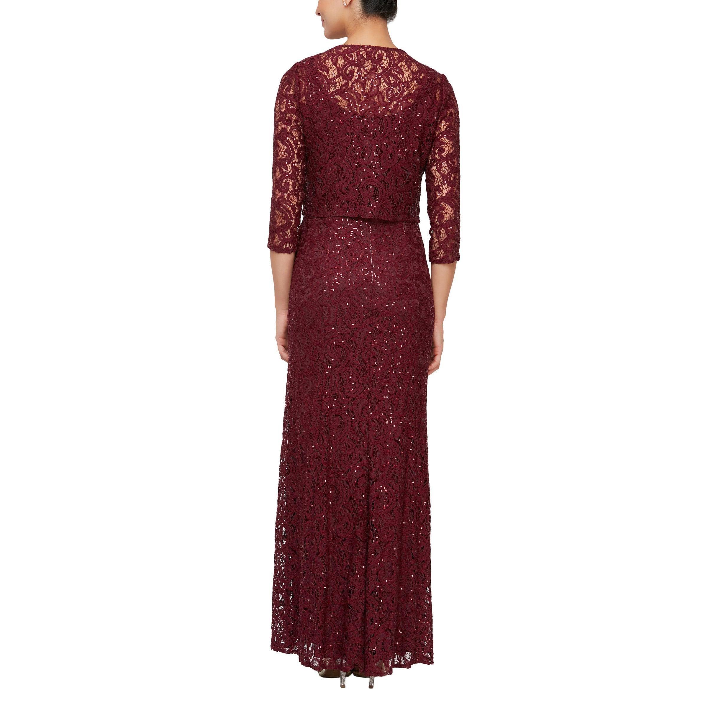 Wine Alex Evenings AE1122012 Long Formal Dress for $229.99 – The Dress