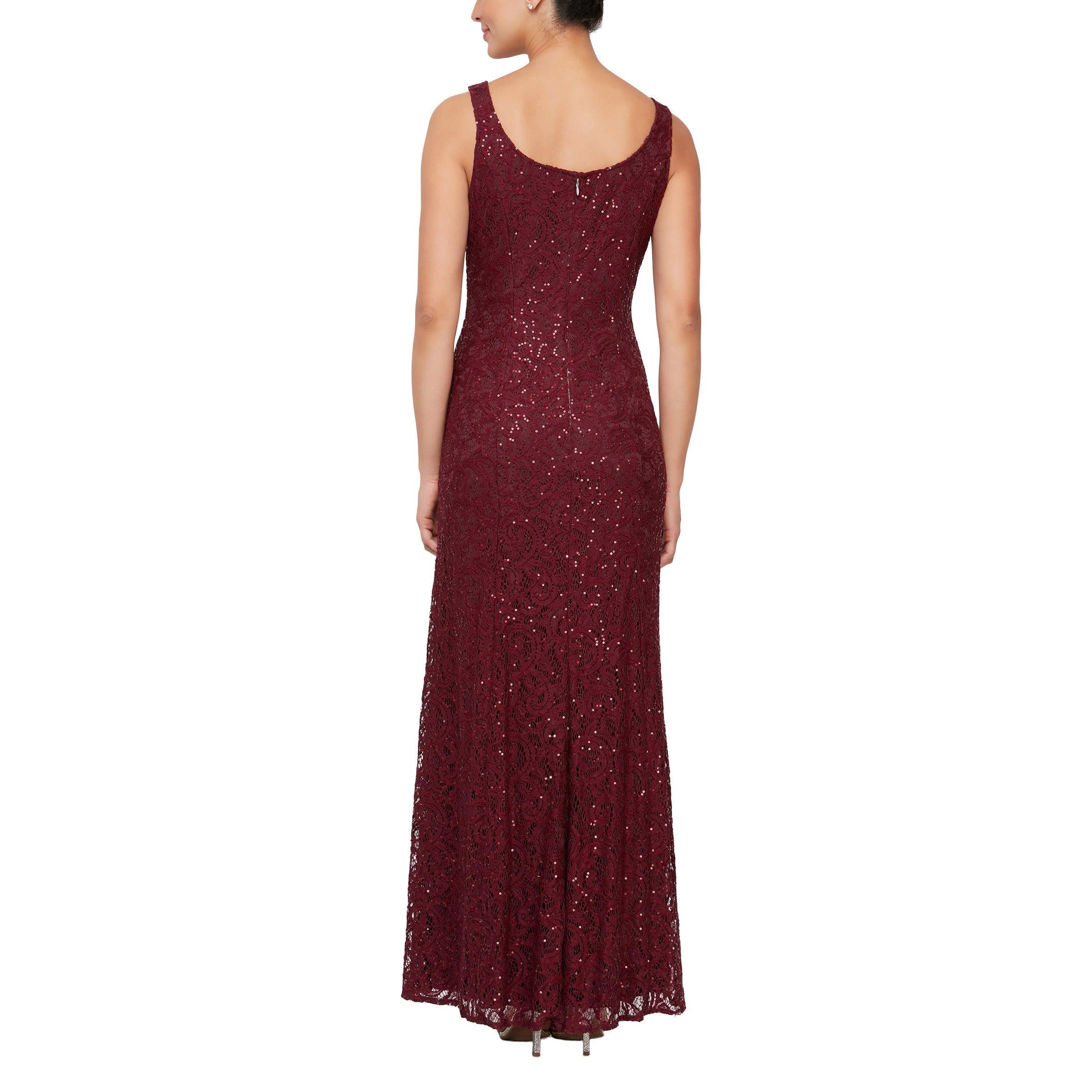 Wine Alex Evenings AE1122012 Long Formal Dress for $229.99 – The Dress