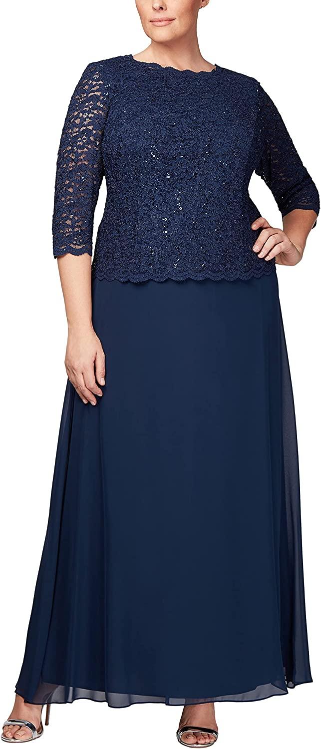 Alex Evenings AE412318 Long Formal Dress