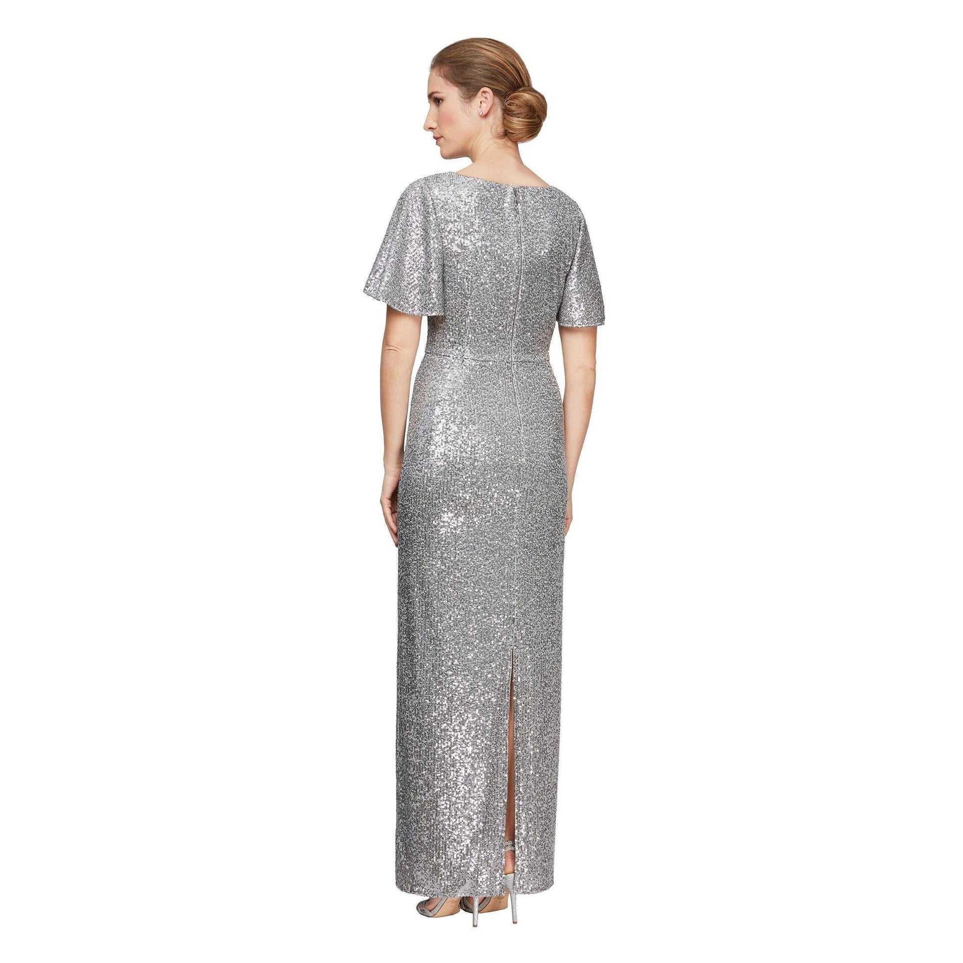 Alex Evenings AE8196677 Long Formal Flutter Sleeve Gown Sale