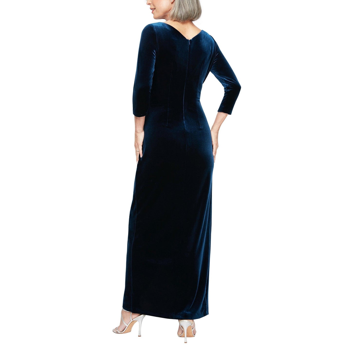 Alex Evenings Long Formal Velvet Dress 81918583 - The Dress Outlet