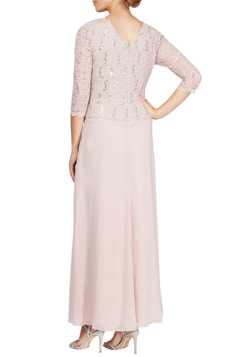 Deep Plum Alex Evenings AE112318 Long Mother of the Bride Dress