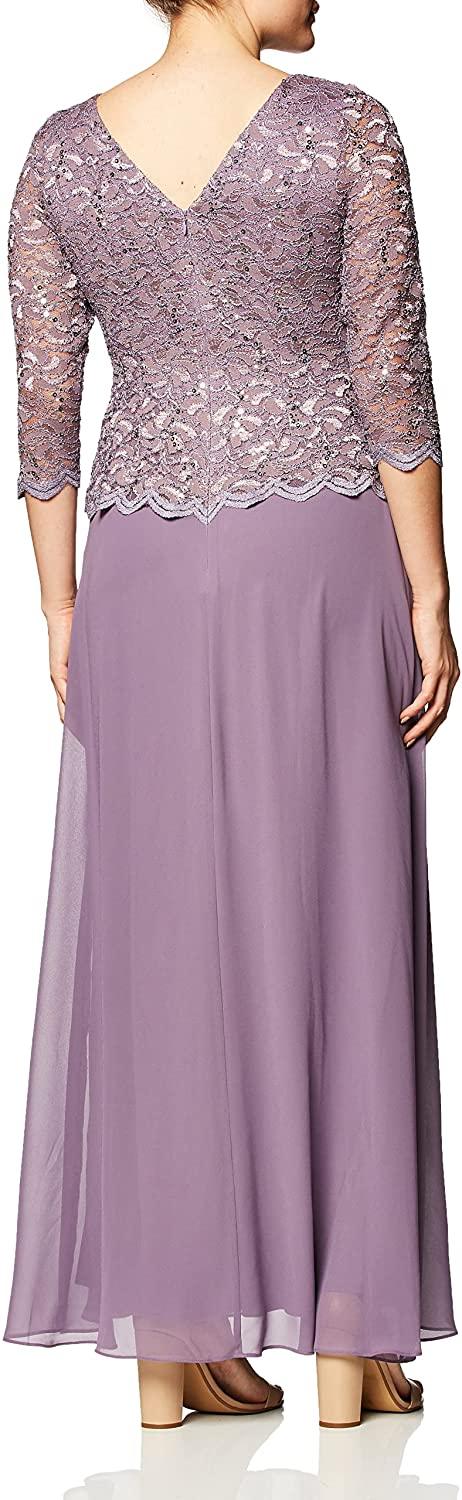 Alex Evenings Long Mother of the Bride Dress 112655 - The Dress Outlet
