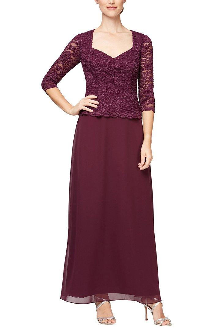 Alex Evenings Long Mother of the Bride Dress 81122343 - The Dress Outlet