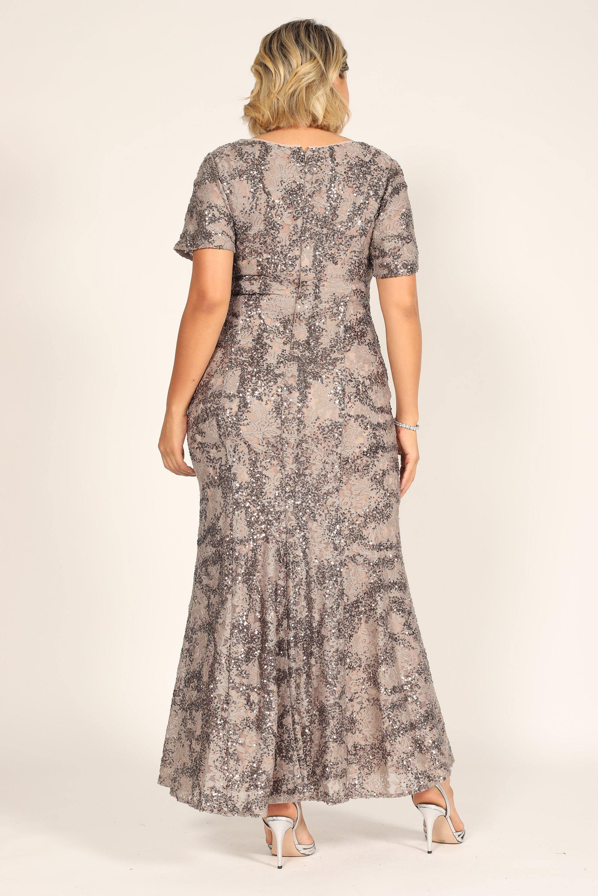 Alex Evenings Long Mother of the Bride Dress 81122384 - The Dress Outlet