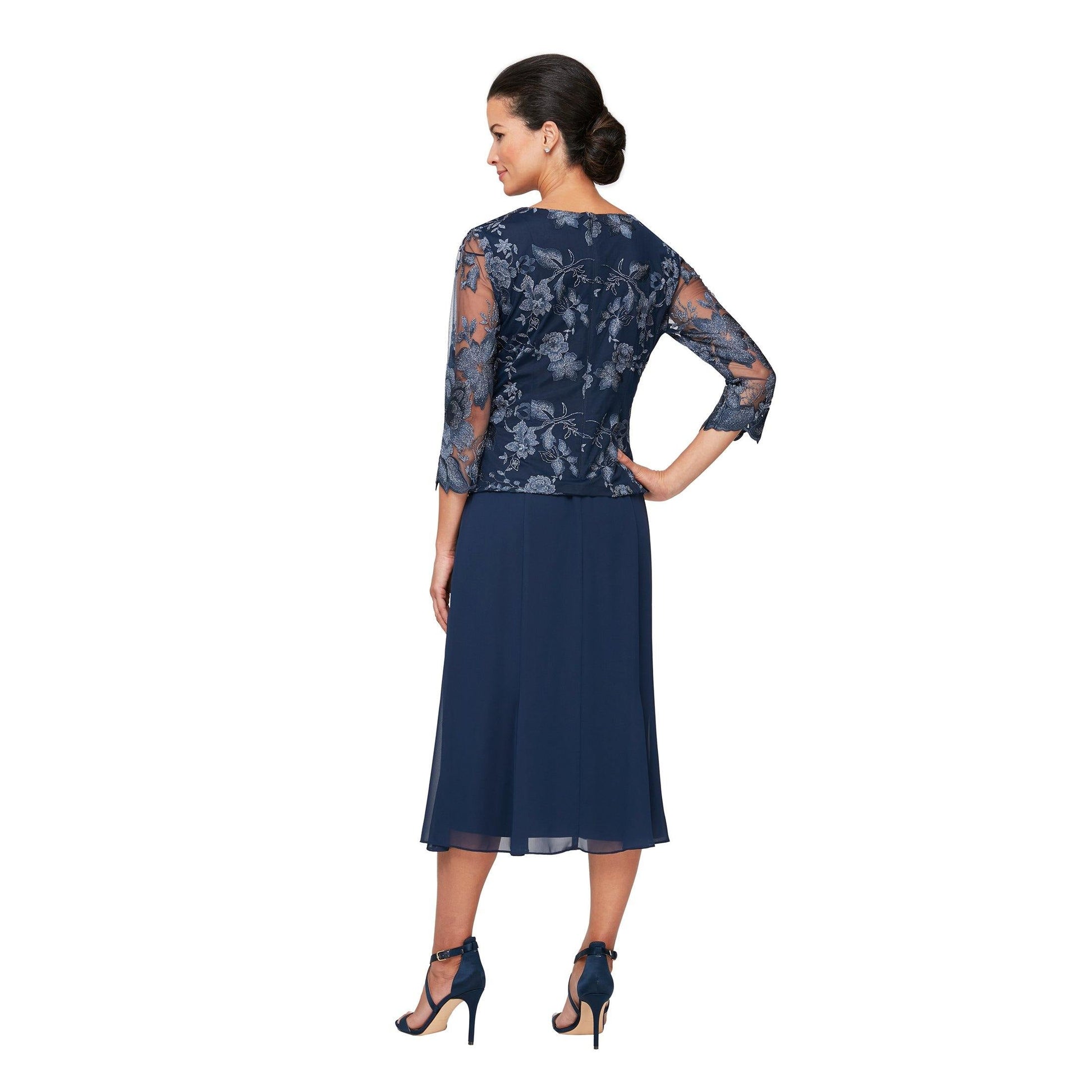 Alex Evenings Long Mother of the Bride Dress 81122421 - The Dress Outlet