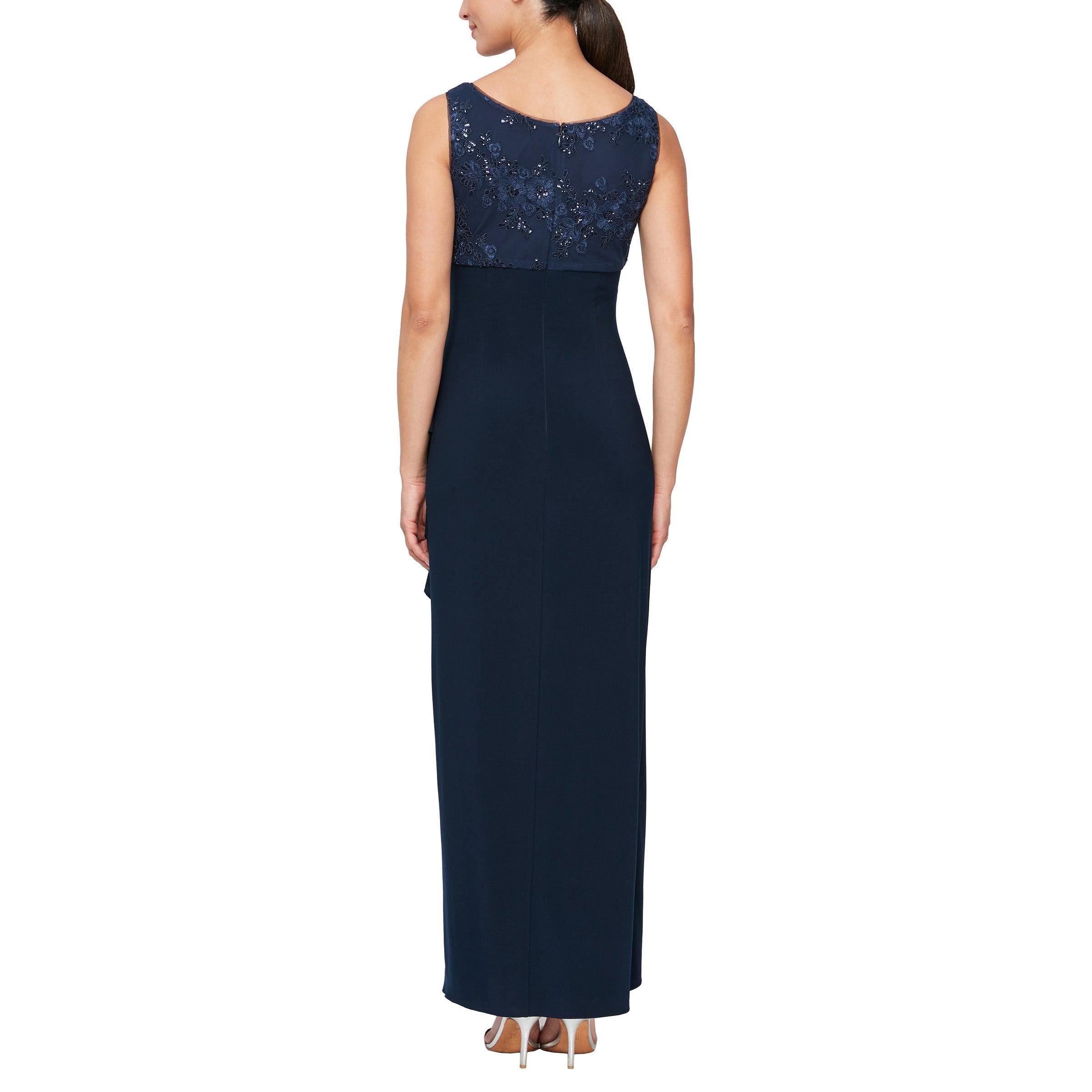 Navy Alex Evenings AE81171194 Long Mother of the Bride Dress for $239.0