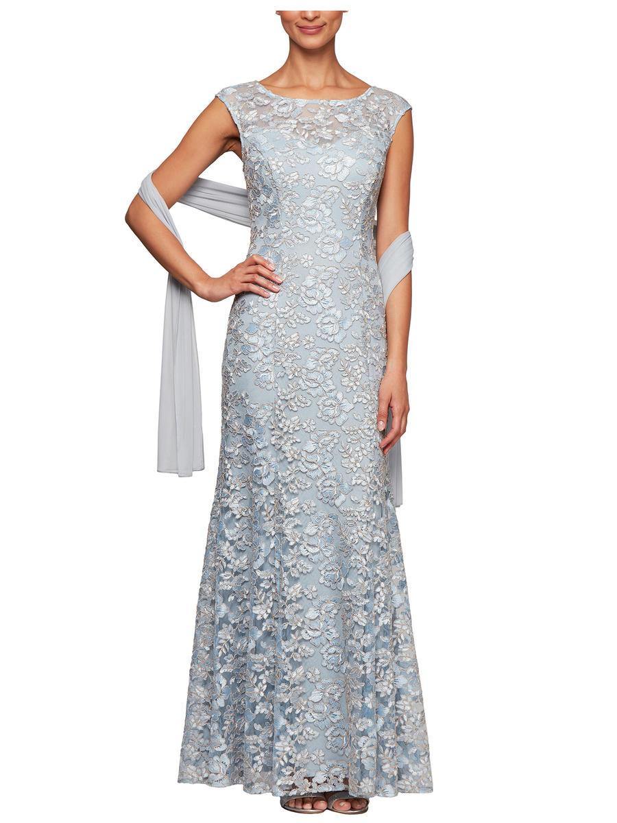 Alex Evenings Long Mother of the Bride Dress 8217912 - The Dress Outlet