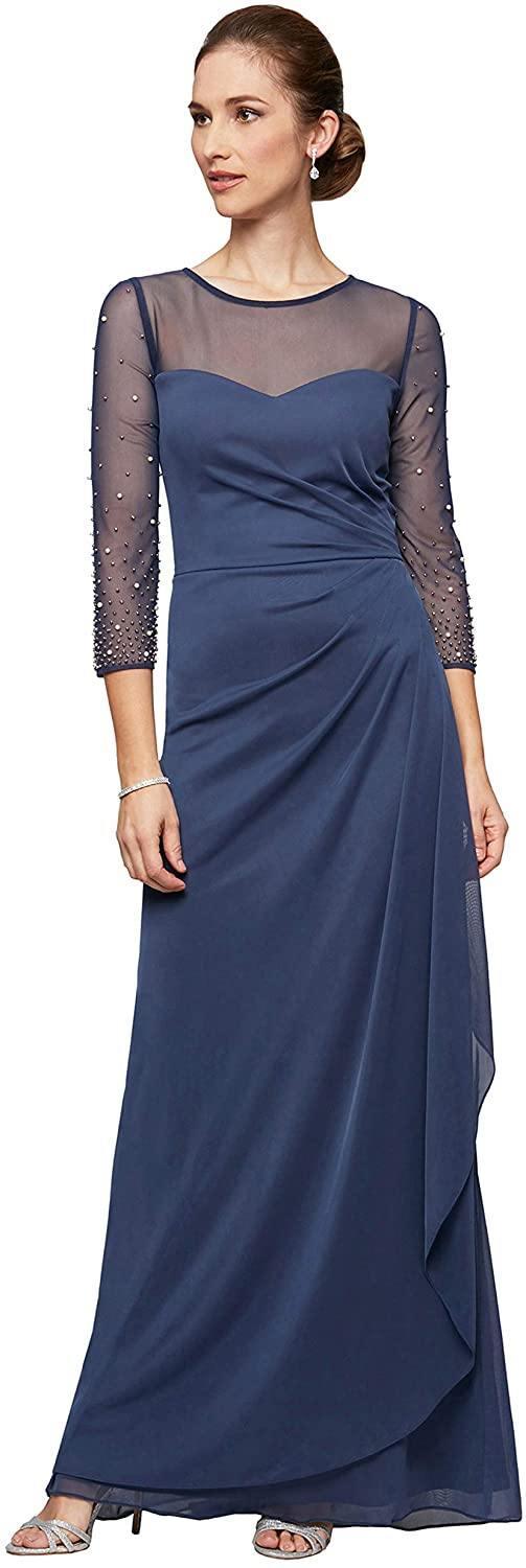 Alex Evenings Long Mother of the Bride Dress 8232963 - The Dress Outlet