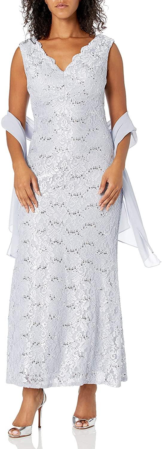 Alex Evenings Long Mother of the Bride Dress Sale AE82122344 - The Dress Outlet