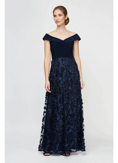 Alex Evenings Off Shoulder Long Formal dress 81171076 - The Dress Outlet
