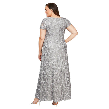 Alex Evenings Plus Size Long Formal Dress 412788 - The Dress Outlet