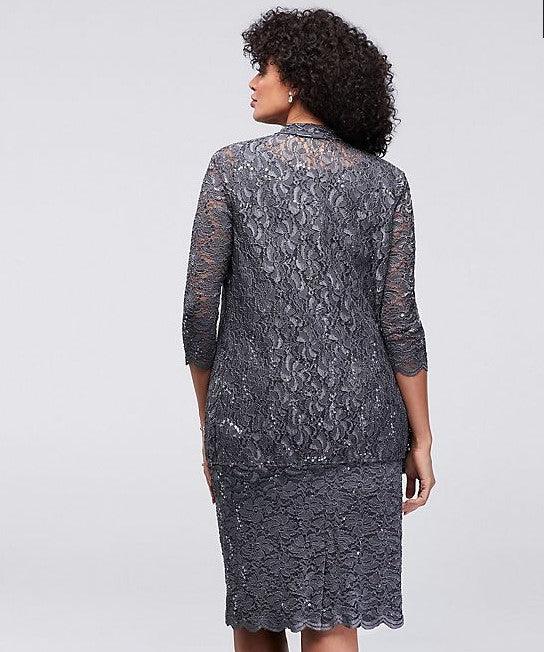 Alex Evenings Plus Size Short Formal Dress 4121902 - The Dress Outlet