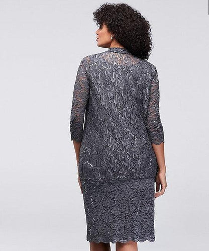 Alex Evenings Plus Size Short Formal Dress 4121902 - The Dress Outlet