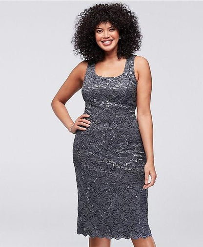 Alex Evenings Plus Size Short Formal Dress 4121902 - The Dress Outlet