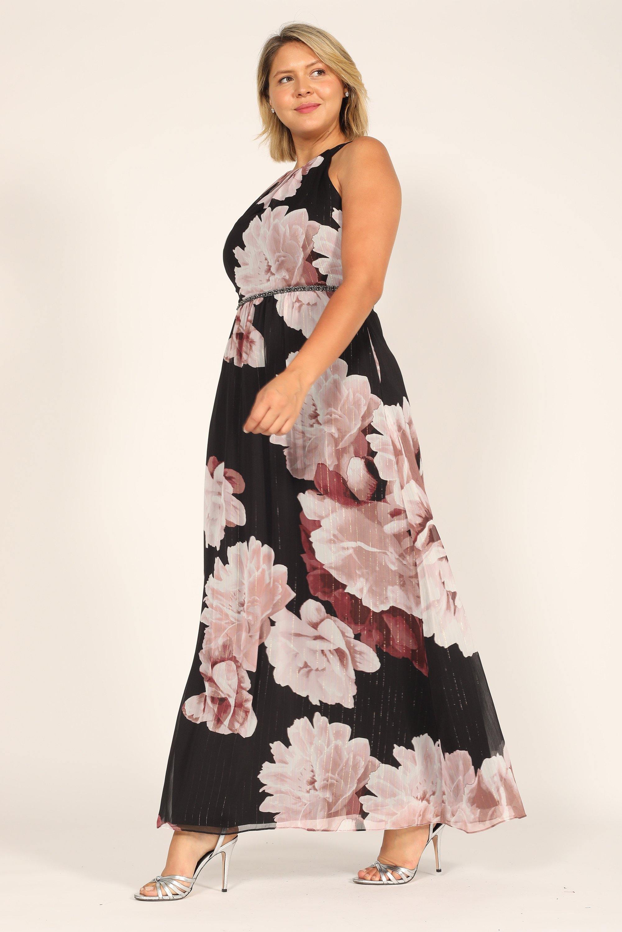 Alex Evenings Print Formal Long Dress 9171676 - The Dress Outlet