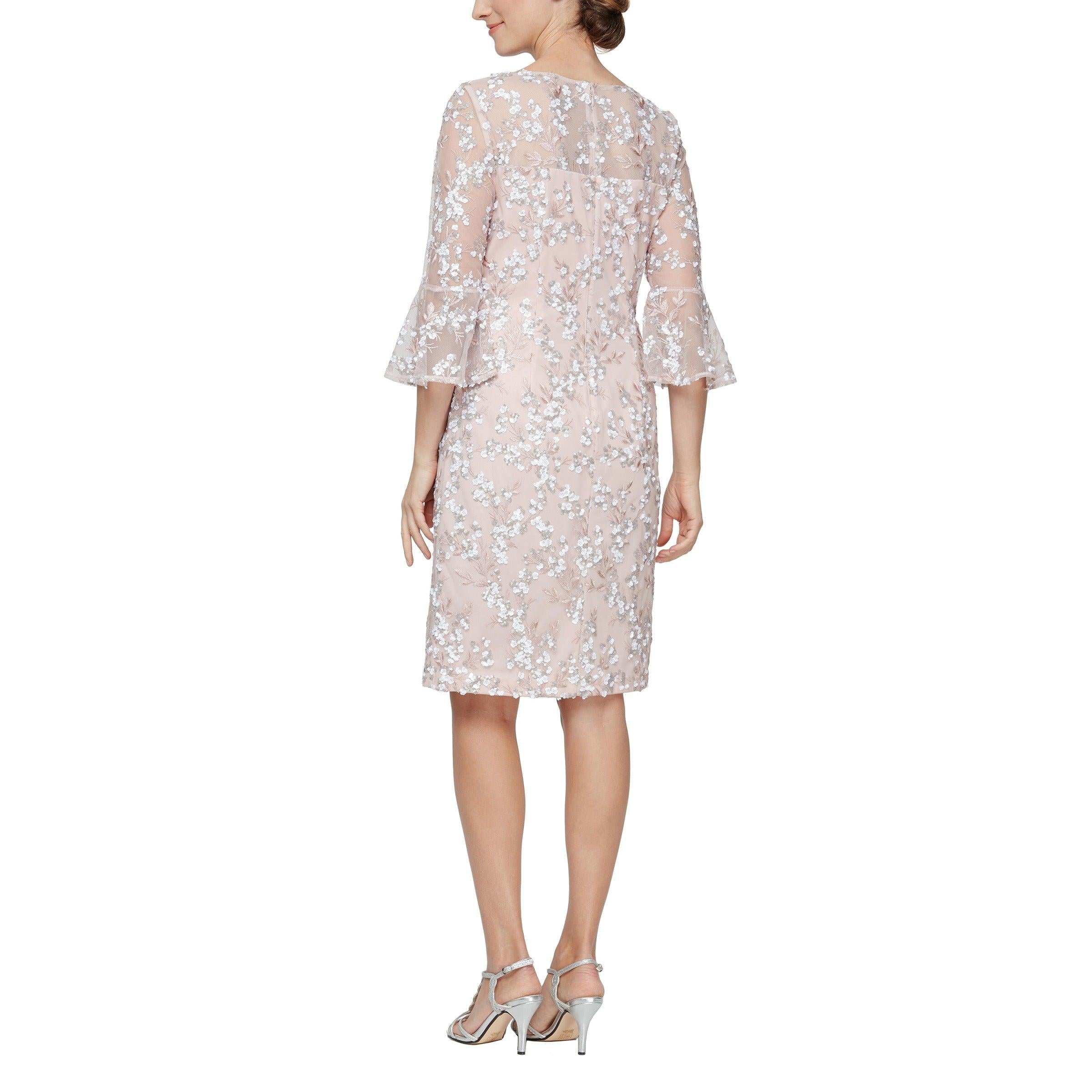 Alex Evenings 81171268 Short 3/4 Sleeve Lace Dress | The Dress Outlet