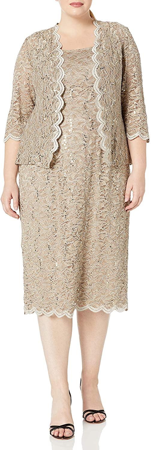 Alex Evenings AE81122329 Short Lace Formal Dress | The Dress Outlet
