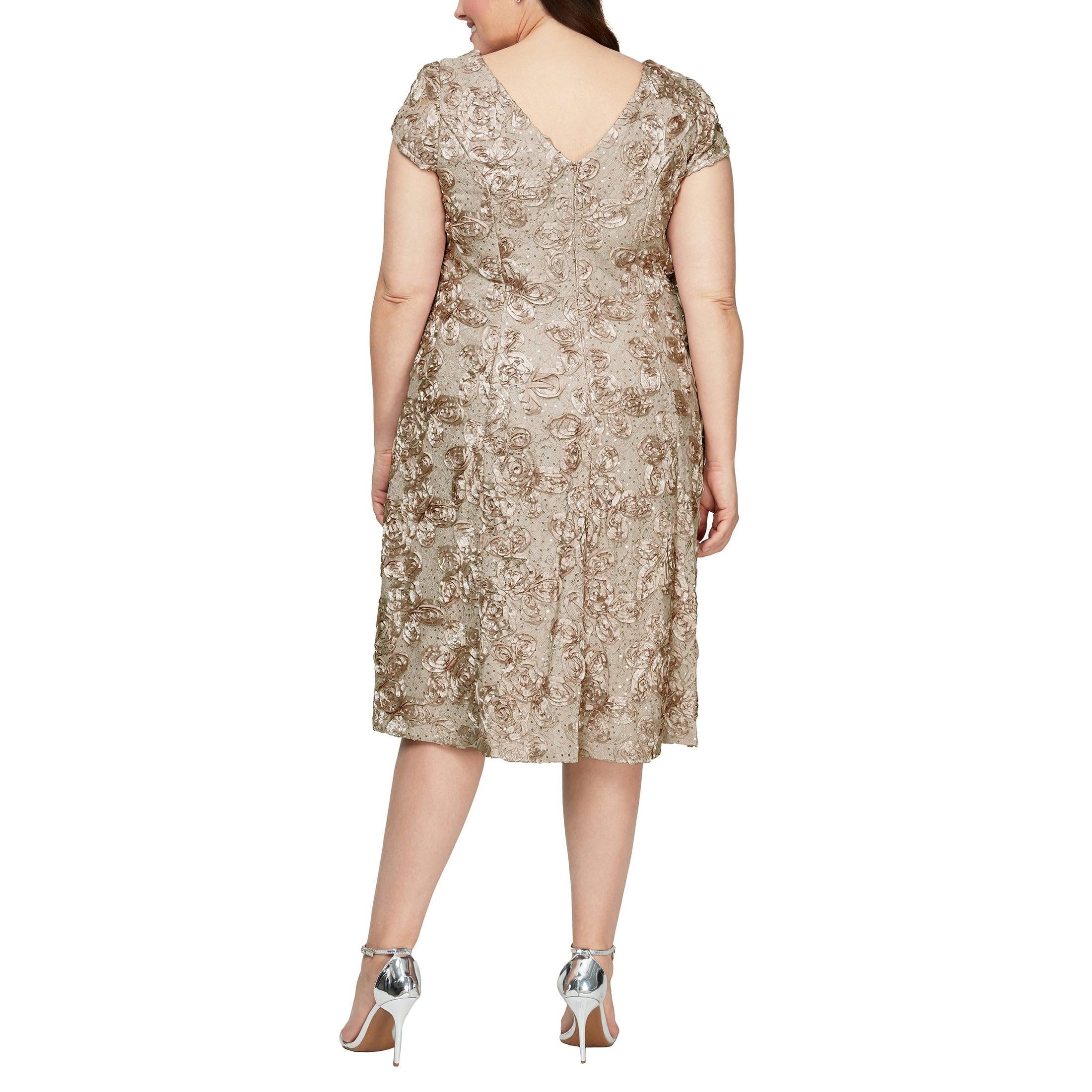 Alex Evenings Short Plus Size Lace Dress 4121570 - The Dress Outlet