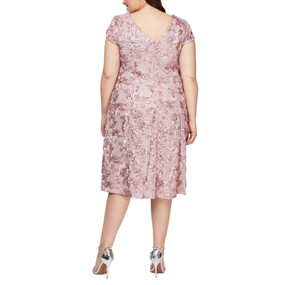 Alex Evenings Short Plus Size Lace Dress 4121570 - The Dress Outlet