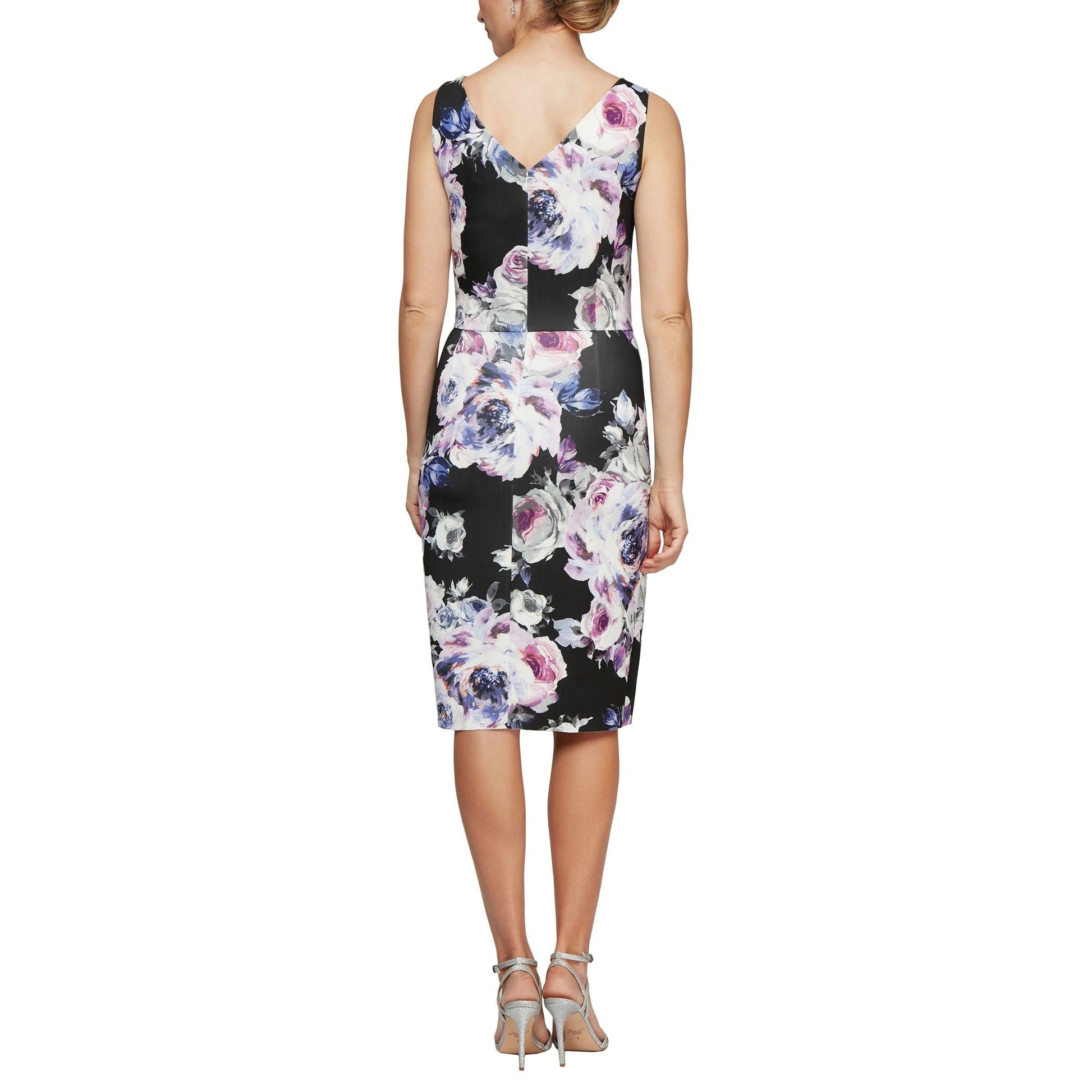 Alex Evenings AE8160213 Short Sleeveless Print Dress