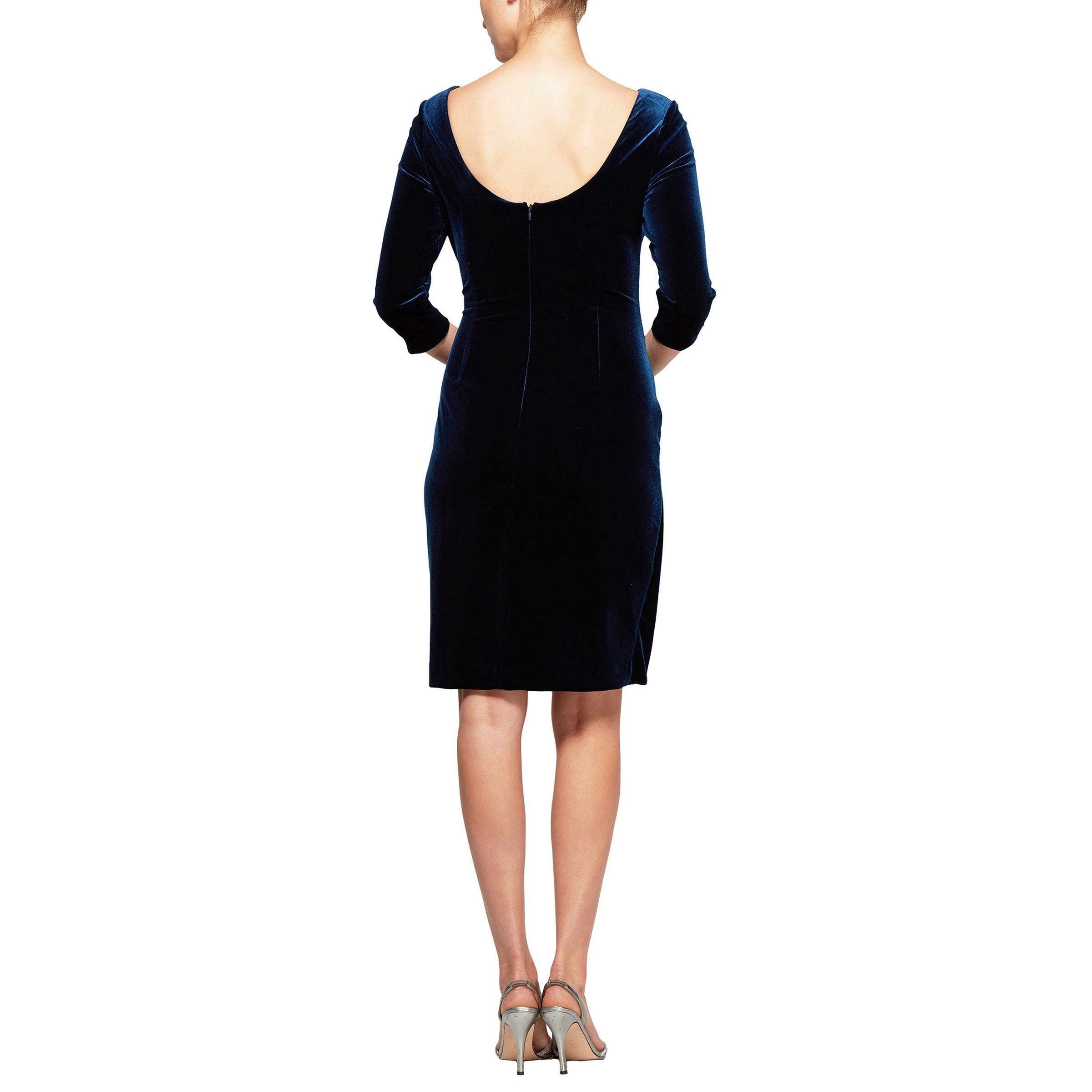 Alex Evenings Short Velvet Cocktail Dress 1915268 - The Dress Outlet
