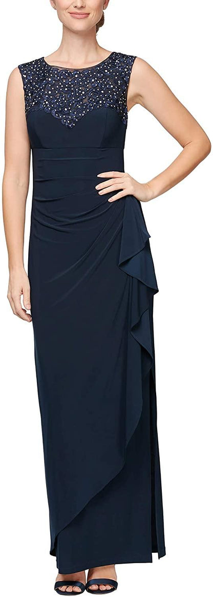 Alex Evenings Sleeveless Formal Long Dress 2351423 - The Dress Outlet