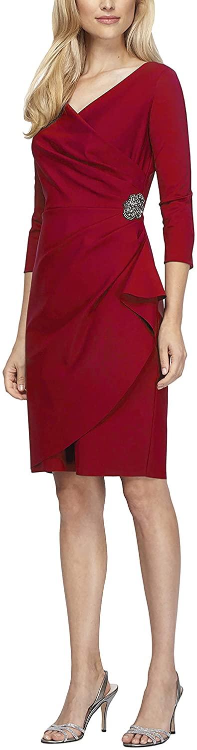 Alex Evenings Women's Short Formal Dress 8134228 - The Dress Outlet