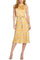Cocktail Dresses Halter Tie Keyhole Back Floral Print Cockyail Dress YELLOW MULTI
