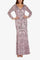 Mother of the Bride Dresses V-Neck Long Sleeve Bodycon Formal Dress SMOKY ROSE