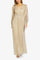 Formal Dresses V- Neck Bishop Long Sleeves Formal Long Dress CHAMPAGNE GOLD