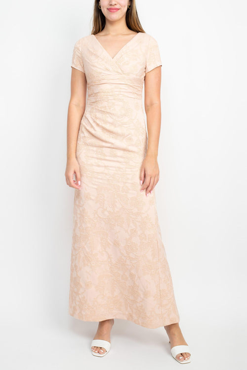 Formal Dresses Long Short Sleeve Formal Dress BLUSH GOLD