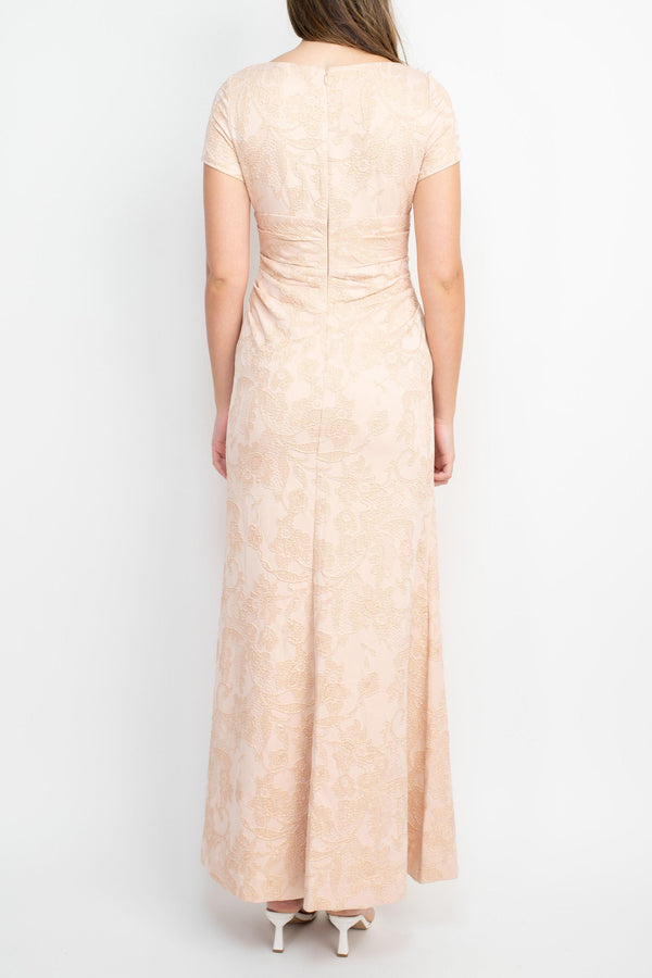 Formal Dresses Long Short Sleeve Formal Dress BLUSH GOLD